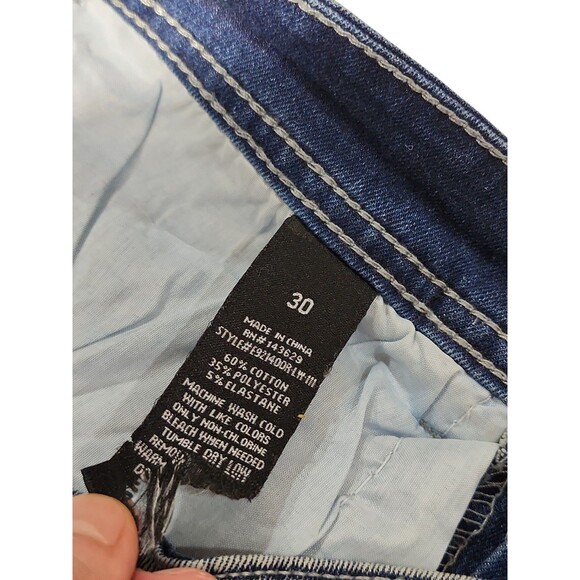 Encrypted Skinny Fit Jeans Mens Sz 30 Blue Denim Grunge Distressed Streetwear - Picture 3 of 10